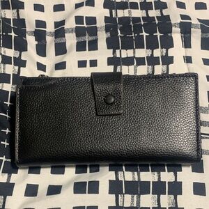 RFID Blocking Black Pebbled Leather Wallet
